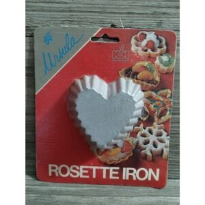 Vtg Ursula Rosette Iron Heart Cup Mold KH Kalkus NEW (ebc)